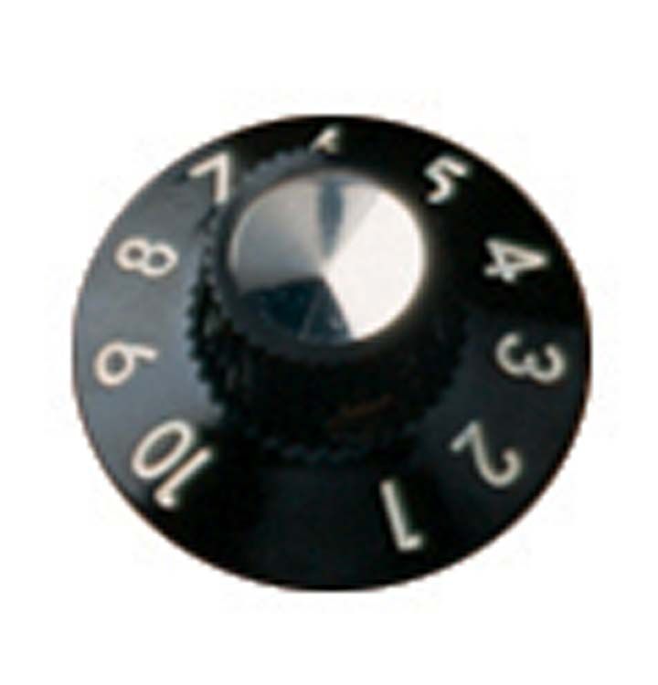 Fender Pure Vintage Black/Silver Skirted Amplifier Knobs 6 Amfi Yedek Parçası