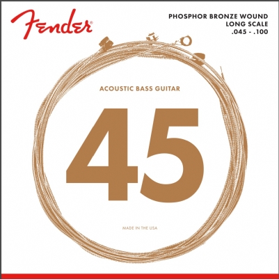 Fender 8060 Acoustic Bass Strings Phosphor Bronze Long Scale .45-.100
